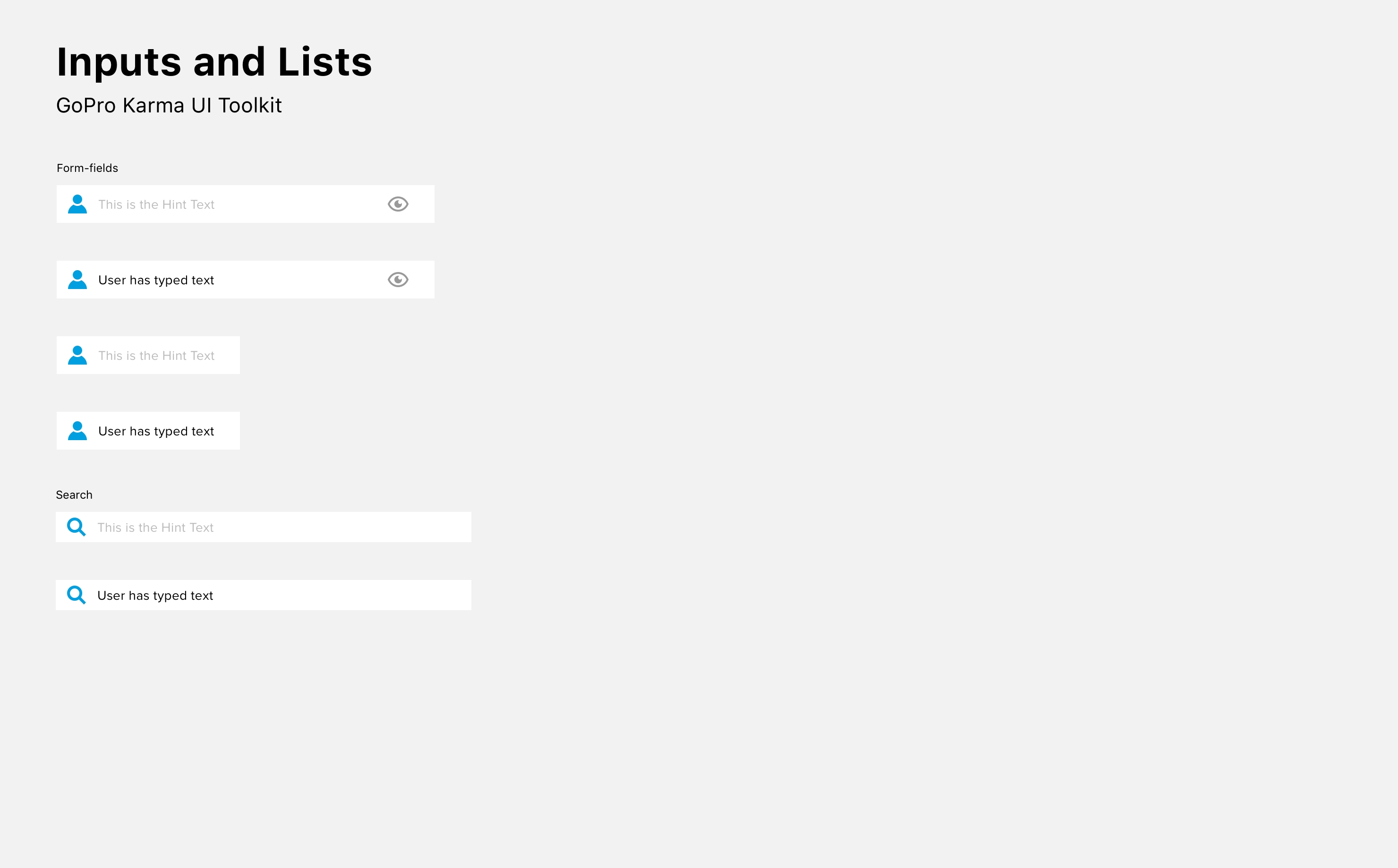 Inputs and Lists